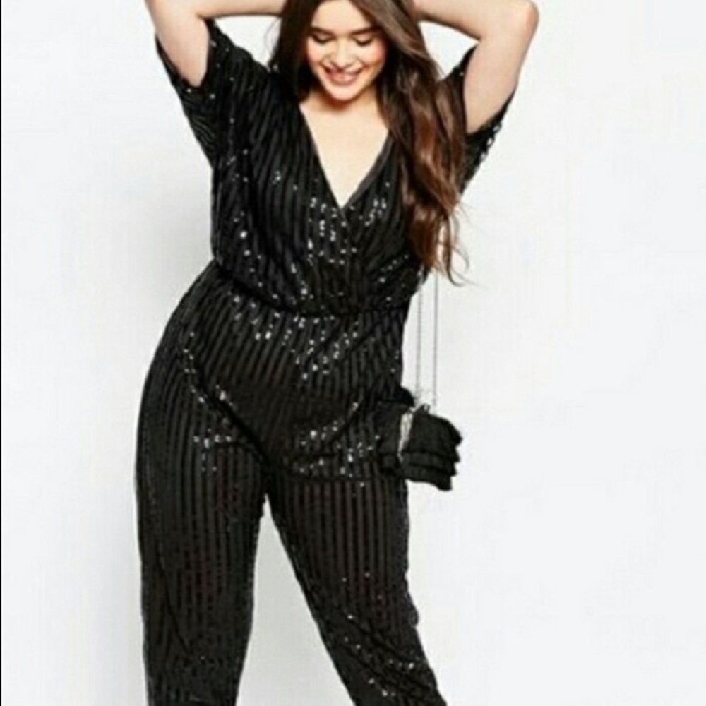 NWOT! ASOS Curve Sequin Jumpsuit